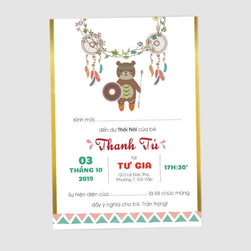 Thiệp thôi nôi – sinh nhật  AM_SN08