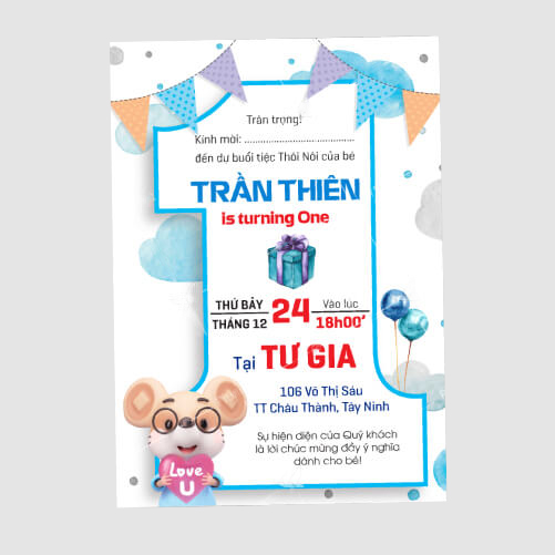 Thiệp thôi nôi – sinh nhật  AM_SN10