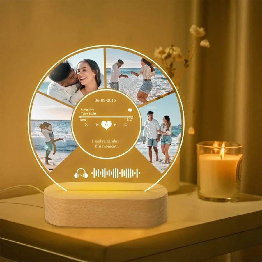 Đèn Ngủ LED 3D | Love Song