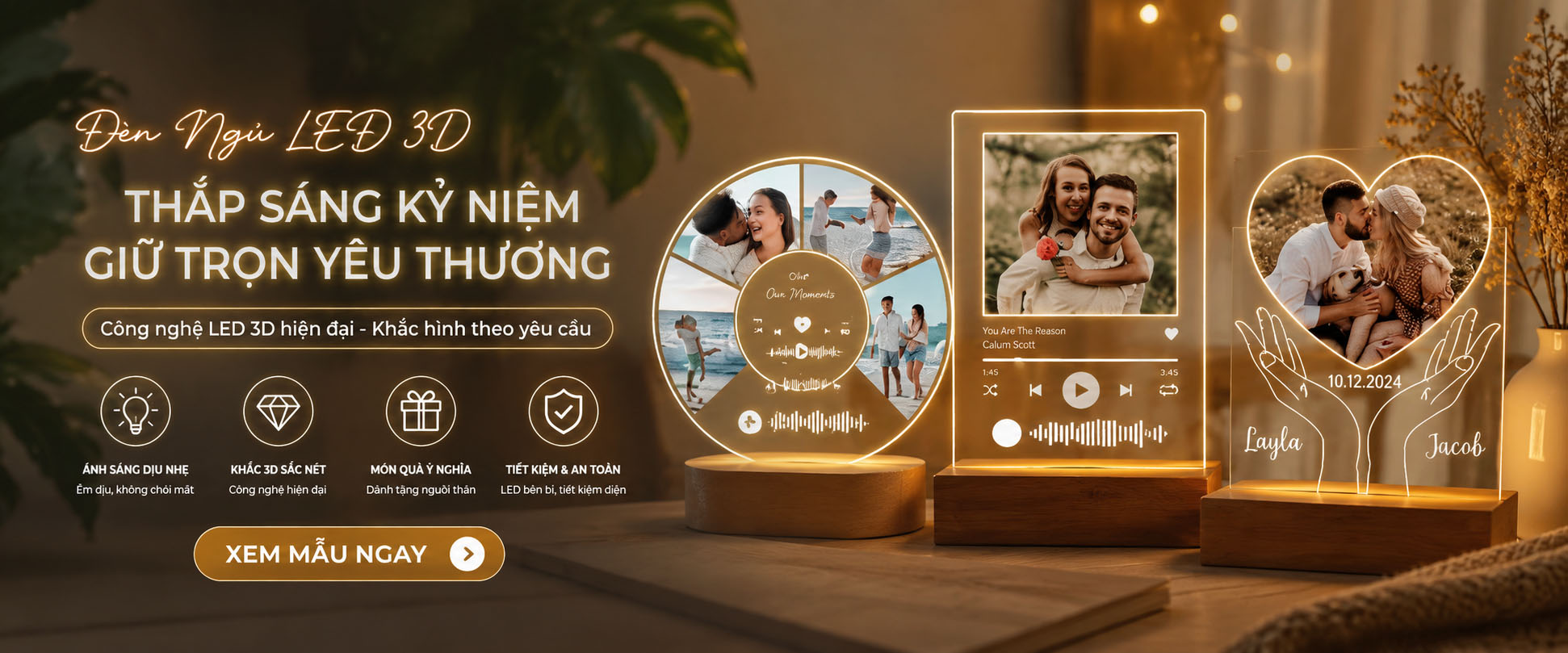 Đèn Ngủ Led 3D